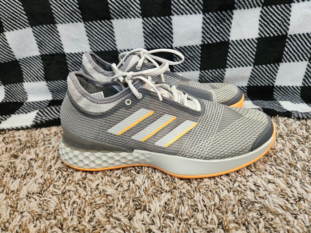 Adidas Adizero Ubersonic 3 Tennis Shoes Gray Orange Men's 8.5 Women's 9.5 NWOB